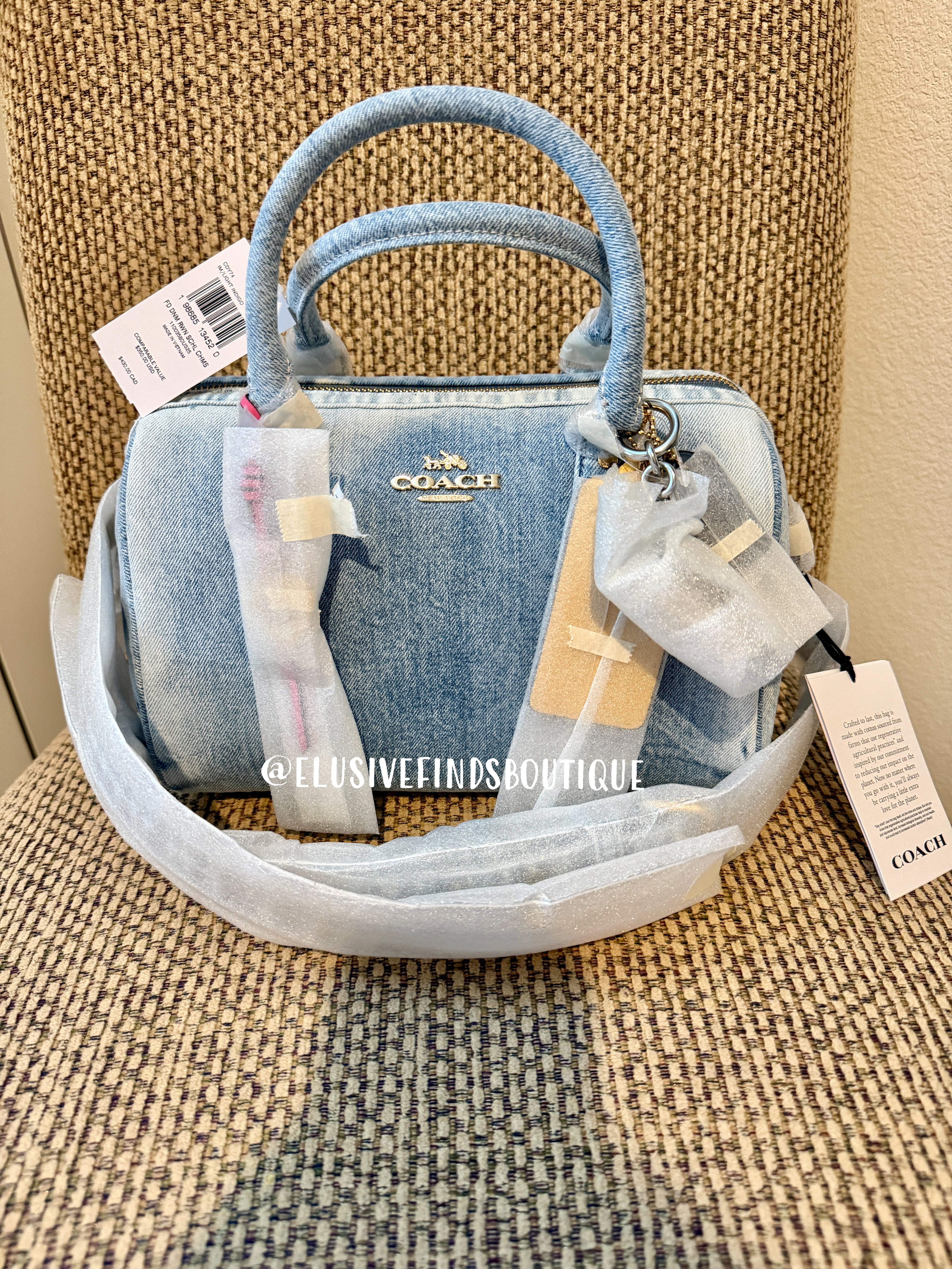 Coach Denim Rowan Crossbody Bag