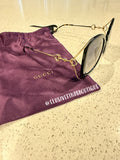 Gucci Black and Gold Butterly Sunglasses