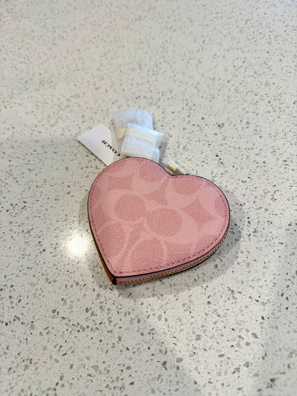 Coach Powder Pink clip pouch