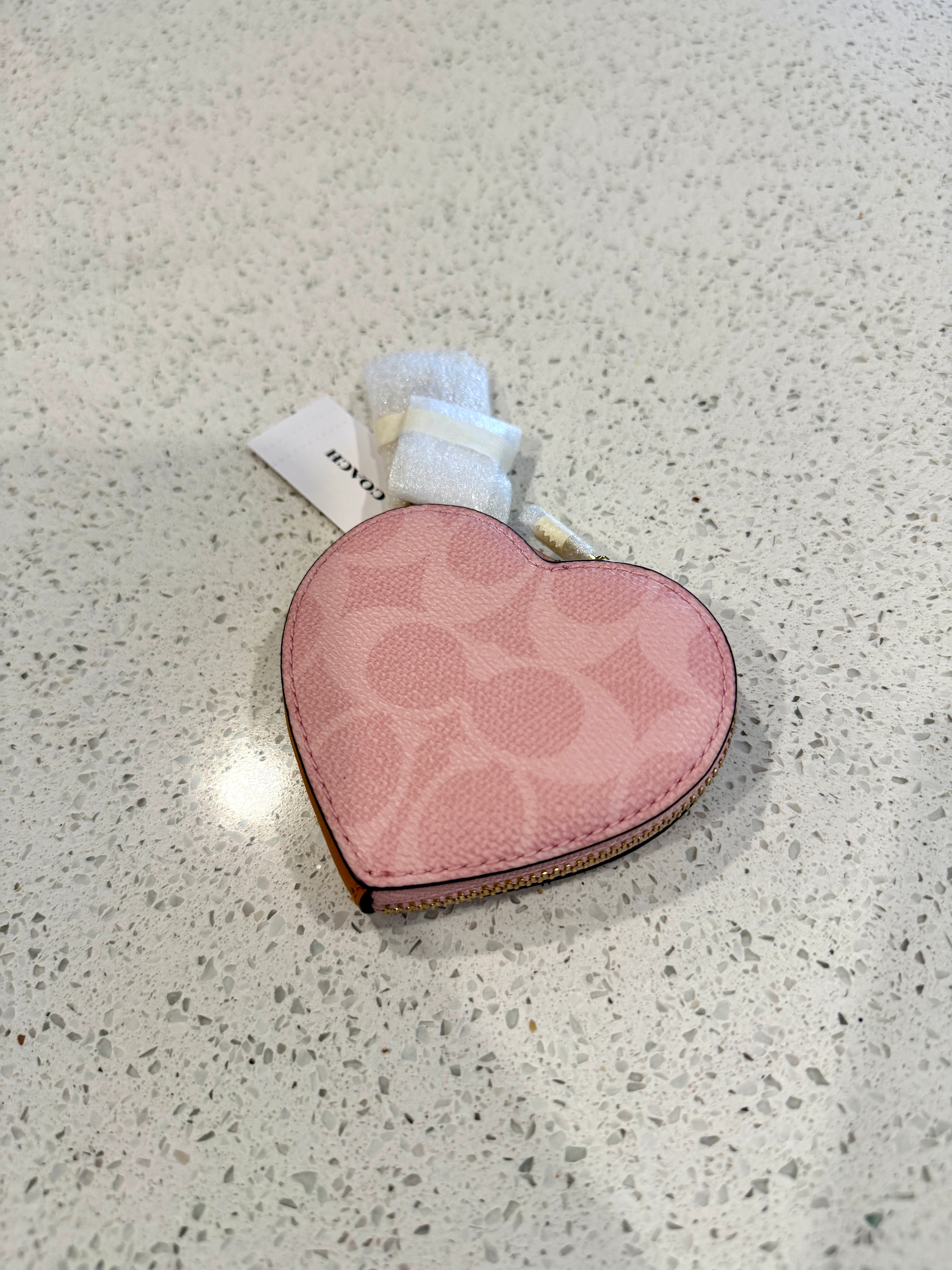Coach Powder Pink clip pouch