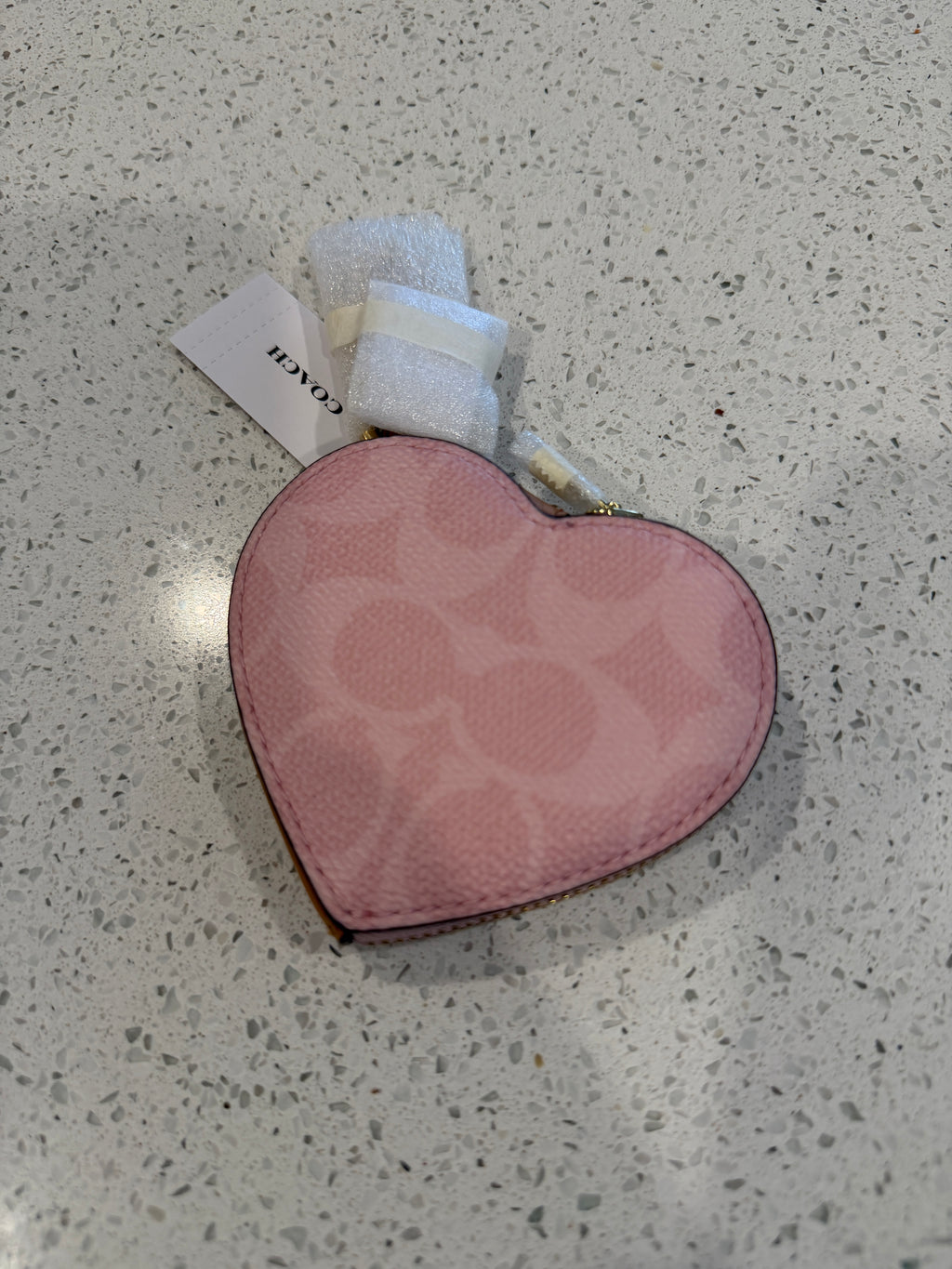 Coach Powder Pink clip pouch